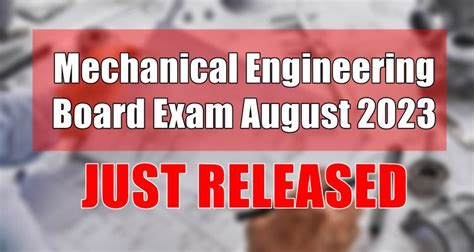 mechanical engineering board exam august 2023|Performance of Schools: August 2023 Mechanical Engineer ME, .